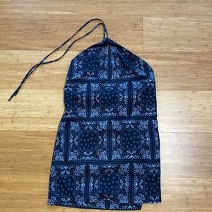 Black and white bandana print dress